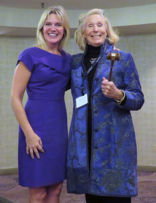 Outgoing-NEBA-President-Jennifer-Parent-passes-the-gavel-to-incoming-President-Ginger-Davis-of-Maine Outgoing NEBA President Jennifer Parent passes the gavel to incoming President Ginger Davis of Maine.